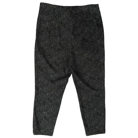 Express Black White Polka Dot Tapered Pleated Ankle High Rise Dress Pants sz 14 - Picture 8 of 11